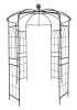 Metal Garden Arch Iron Garden Arbors Gazebo Dia 81.3'' x 114.2'' High Birdcage Shape Pergola Pavilion for Wedding Ceremony Cream White