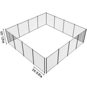 VEVOR Pool Fence, 4 x 48 FT Pool Fences for Inground Pools, Removable Child Safety Pool Fencing, Easy DIY Installation Swimming Pool Fence, 340gms Tes