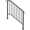 Artisasset Matte Black Outdoor 3 Level Iron Handrail