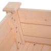 Outsunny Raised Garden Bed with Legs, 34" x 18" x 30", Elevated Wooden Planter Box, Self-Draining with Bed Liner for Vegetables, Herbs, and Flowers Ba