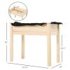Outsunny Raised Garden Bed with Legs, 34" x 18" x 30", Elevated Wooden Planter Box, Self-Draining with Bed Liner for Vegetables, Herbs, and Flowers Ba