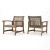 HAMPTON WOOD + WICKER CLUB CHAIR