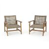 HAMPTON WOOD + WICKER CLUB CHAIR