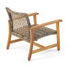 HAMPTON WOOD + WICKER CLUB CHAIR