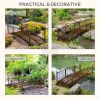 Outsunny 7' Metal Arch Garden Bridge with Safety Siderails, Decorative Arc Footbridge with Delicate Scrollwork "S" Motifs for Backyard Creek, Stream,