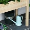 Outsunny Raised Garden Bed with Legs, 34" x 18" x 30", Elevated Wooden Planter Box, Self-Draining with Bed Liner for Vegetables, Herbs, and Flowers Ba