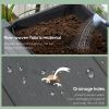 Outsunny Raised Garden Bed, 47" x 22" x 33", Elevated Wooden Planter Box with Lockable Wheels, Storage Shelf, and Bed Liner for Backyard, Patio, Dark