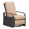 Outdoor Patio Rattan Wicker Swivel Recliner Chair;  Adjustable Reclining Chair 360¬∞ Rotating with Water Resistant Cushions