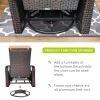 Outdoor Patio Rattan Wicker Swivel Recliner Chair;  Adjustable Reclining Chair 360¬∞ Rotating with Water Resistant Cushions