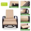Outdoor Patio Rattan Wicker Swivel Recliner Chair;  Adjustable Reclining Chair 360¬∞ Rotating with Water Resistant Cushions